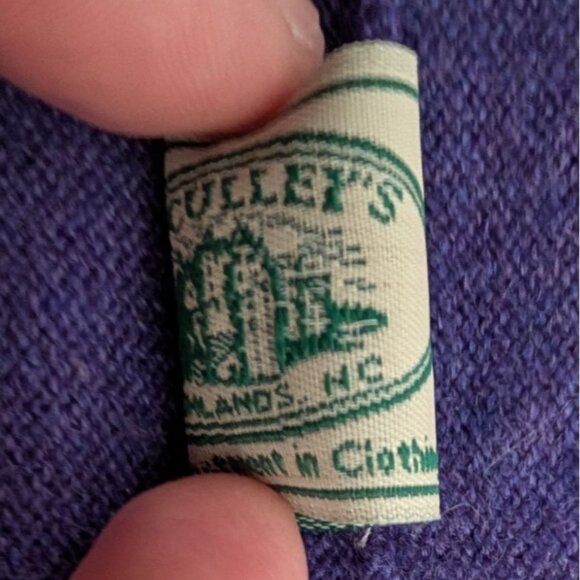 McCulleys 100% Cashmere Cape Womens One Size Purple Gray Knit Asymmetrical - Picture 7 of 10